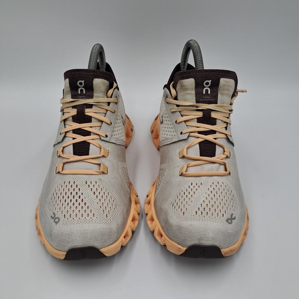 Size 6.5 - On Cloud X Women's Silver Almond Running Training Sneakers Athletic - Picture 3 of 8